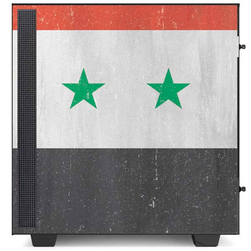 Syria Flag Distressed NZXT H510 Compact ATX Mid-Tower Case Skin